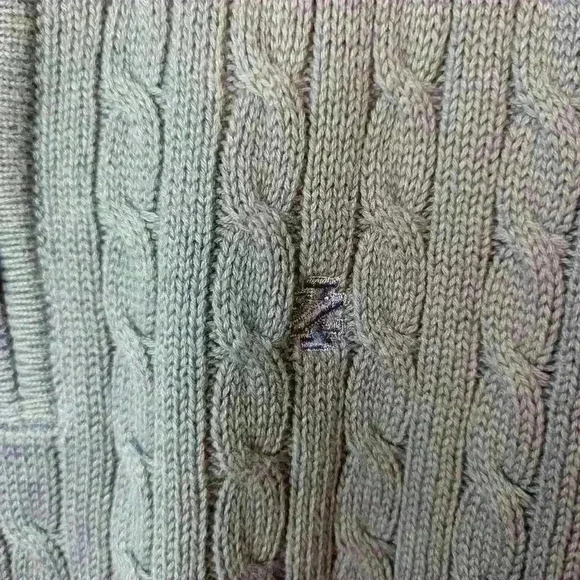 Izod sweater 3/4 zip cable knit periwinkle blue. Men's size small. - Picture 3 of 6